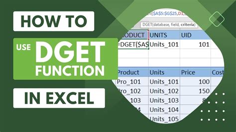 DGET Function Best Practices