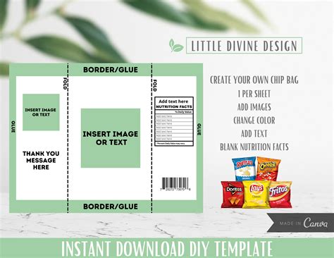 DIY Chip Bag Templates