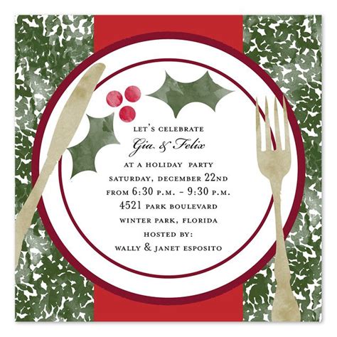 DIY Christmas Dinner Invitation Templates