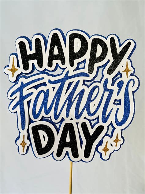 DIY Happy Fathers Day Cake Topper