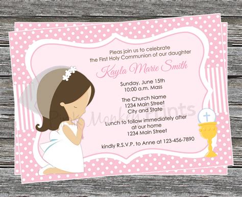 DIY First Communion Invitation