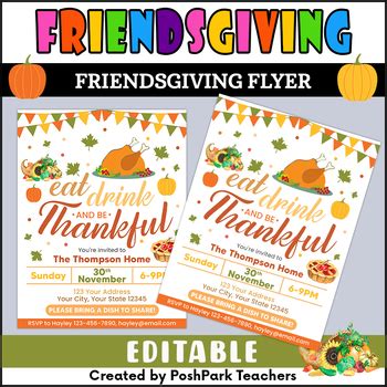 DIY Friendsgiving Invitation