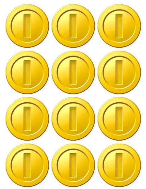 DIY Mario Coin Templates