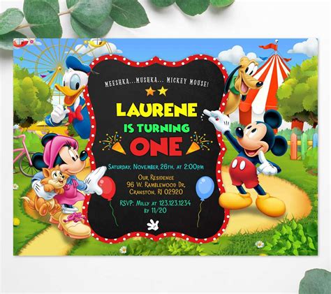 DIY Mickey Mouse Invitation