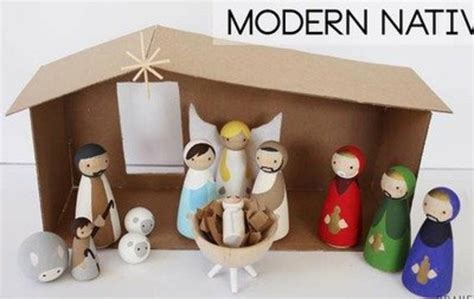 DIY Nativity Scene with Cardboard and Paint