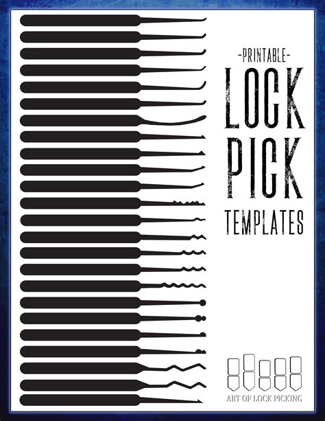 DIY Lock Pick Set Template