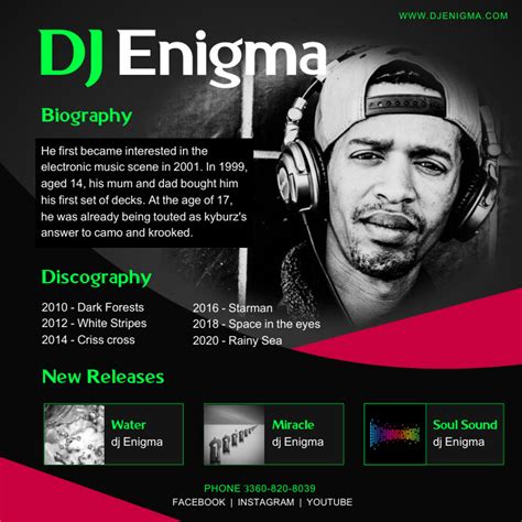 DJ Bio Profile Examples