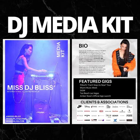 DJ Press Kit Template Examples 2