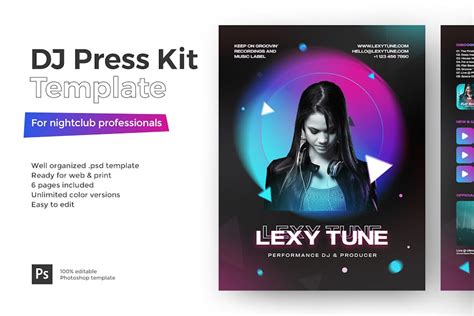 DJ Press Kit Template Tips