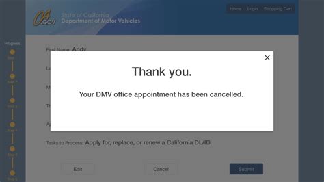 DMV Appointment Cancellation