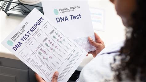 A DNA testing kit and results