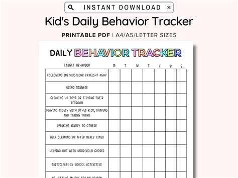 Daily Behavior Tracking