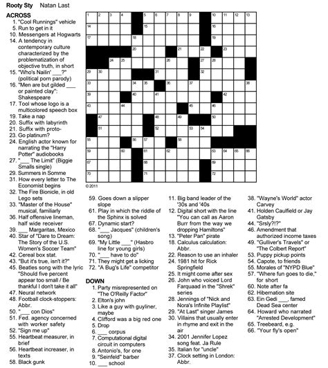 Daily Crossword Puzzle Image