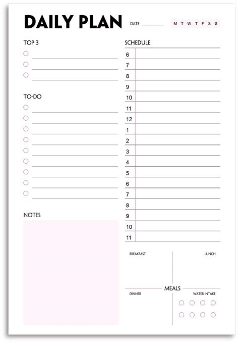 Daily Planner Template