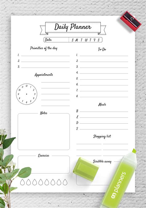 Daily Planner Template Design