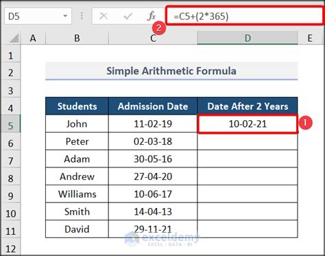 Date Arithmetic in Excel