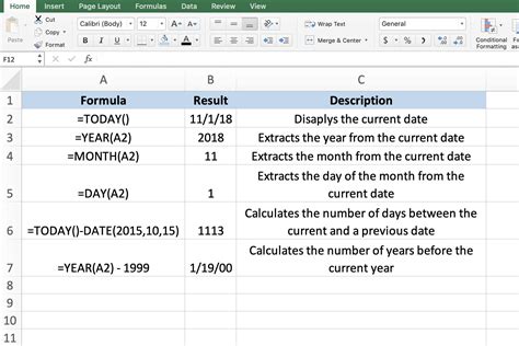 Date Arithmetic Method in Excel