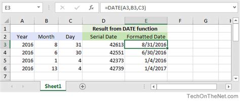 Date Calculations in Excel