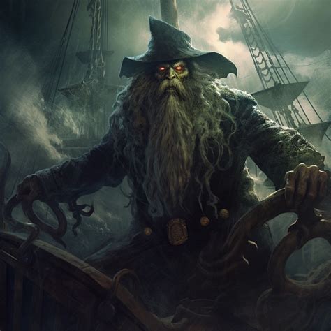 A illustration of Davy Jones in folklore, a mysterious and feared figure