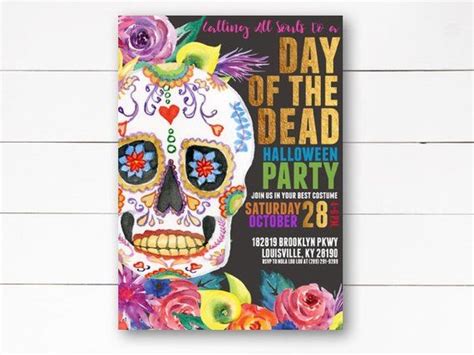 Day of the Dead Invitation Design Ideas