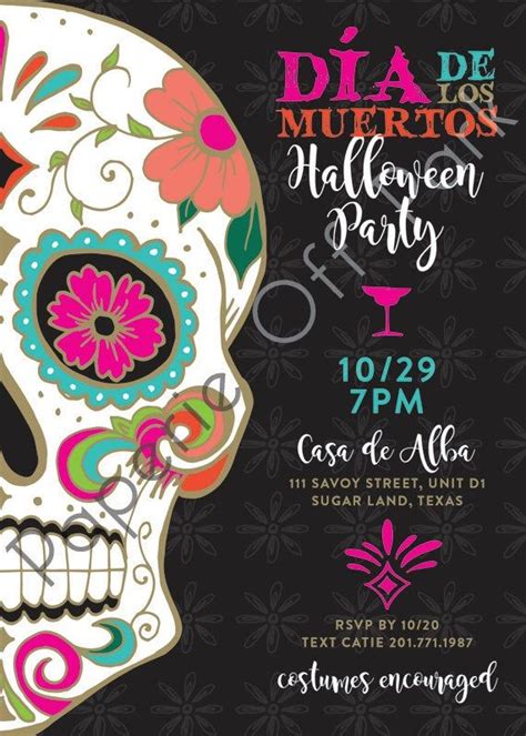 Day of the Dead Invitation Template