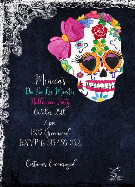 Day of the Dead Invitations for Parties