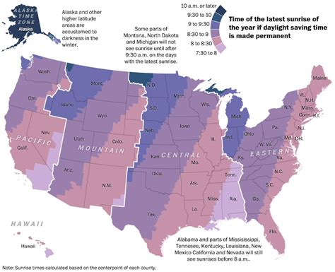 Daylight Saving Time Map