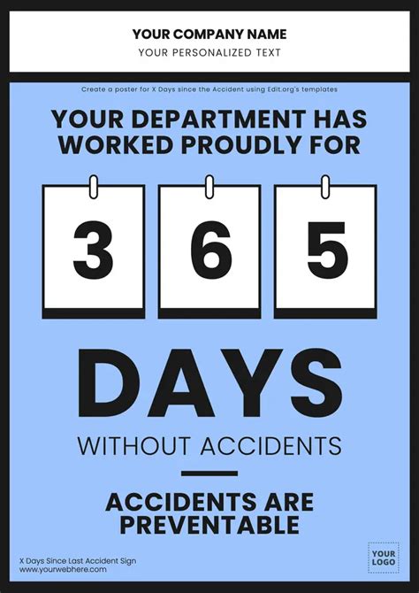 Days Without Incident Template