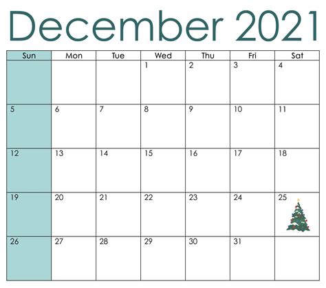 December Calendar Printable with Google Calendar Integration