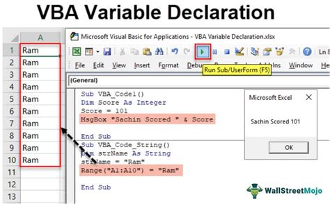 Declaring Variables In Range