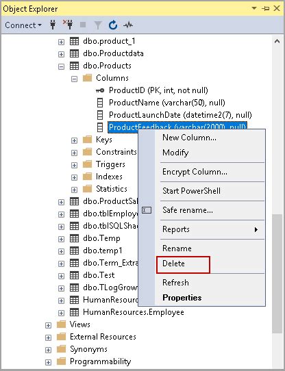 Delete Columns using Columns Object with a Loop