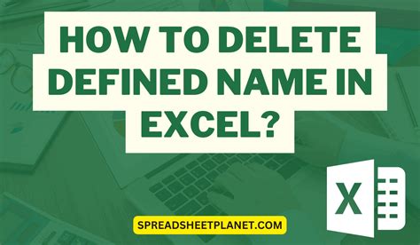 Delete Defined Names Method 2