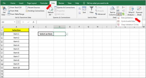 Delete Drop Down List Excel