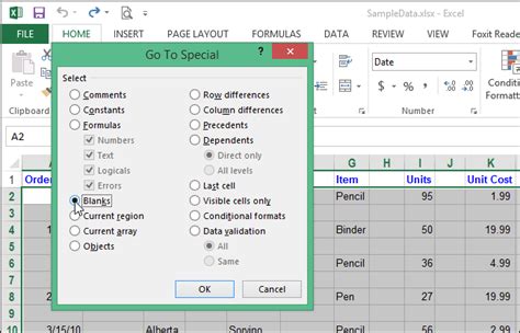 Delete Empty Rows in Excel Select Range