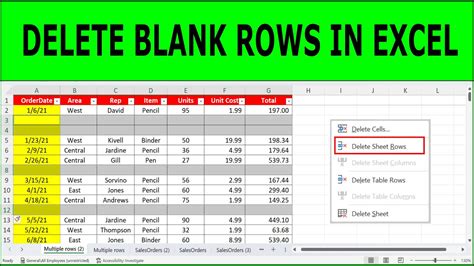 Delete Empty Rows in Excel VBA Method 4