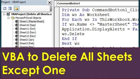 Delete Excel Sheet Using VBA