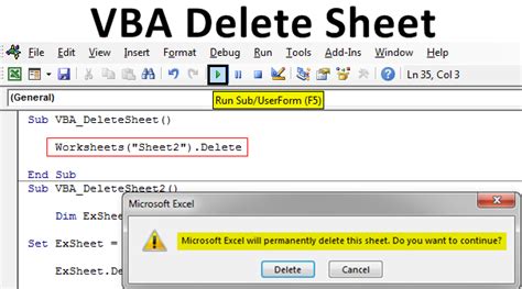 Delete Excel Sheet VBA Code