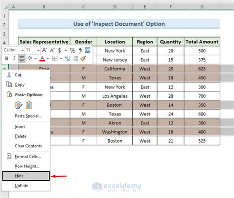 Delete Hidden Rows In Excel