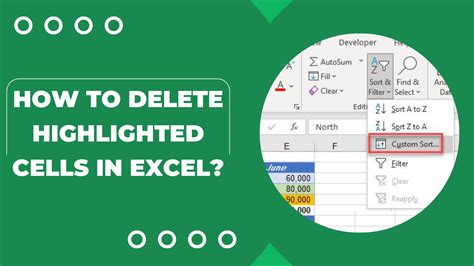 Delete Highlighted Cells Excel Method 1