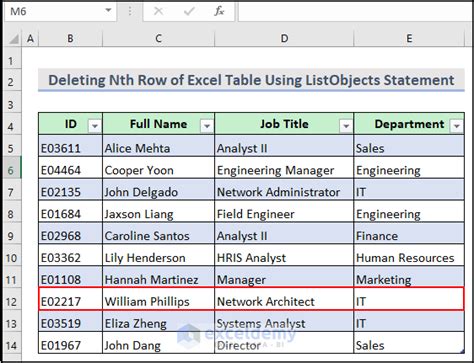 Delete Table Access VBA Example