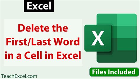 Delete a Word in Excel Conclusion