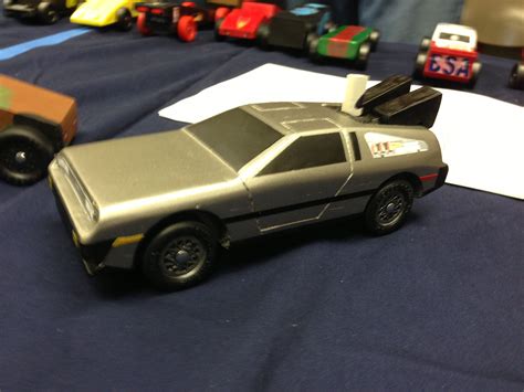 DeLorean Pinewood Derby Car Body Shaping