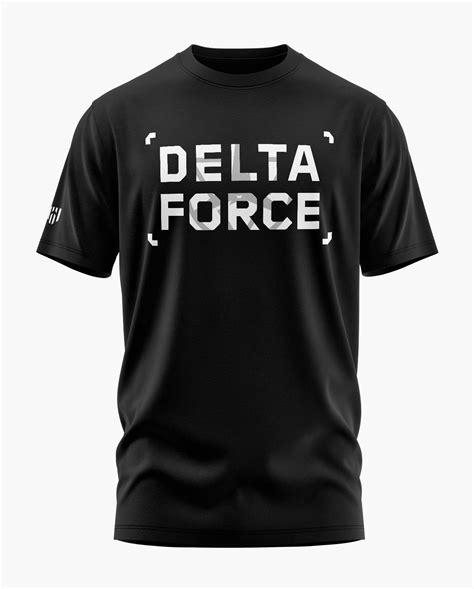 Man Wearing a Delta Force T-Shirt