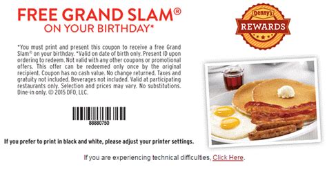 Denny's Coupons Printable Grand Slam