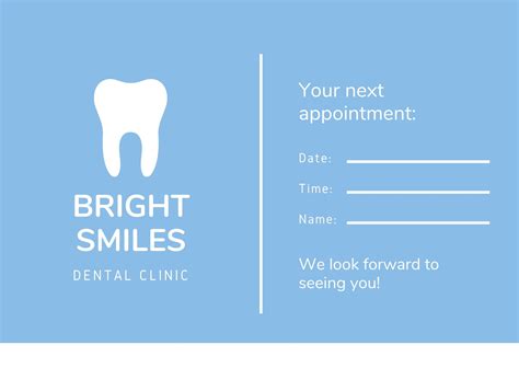 Benefits of using dental appointment cards templates