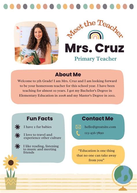 Design Ideas for Meet the Teacher Flyers