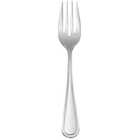 A dessert fork with a delicate handle and sharp tip