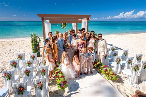 Couple on a beach, getting married