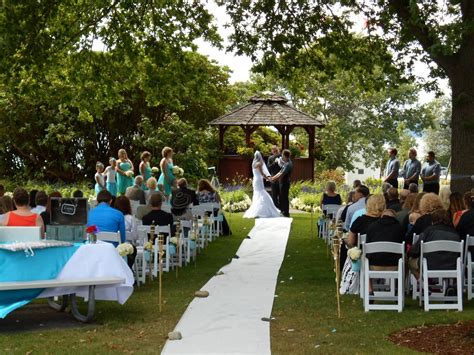 Couple in a park, getting married