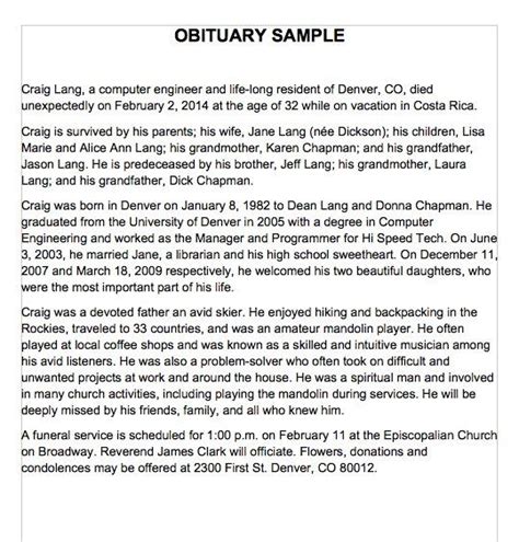 Detailed Obituaries